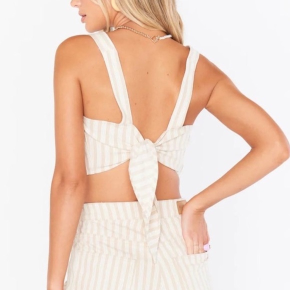 Show Me Your Mumu Alabama Sandy Stripe Crop Top - Picture 2 of 4